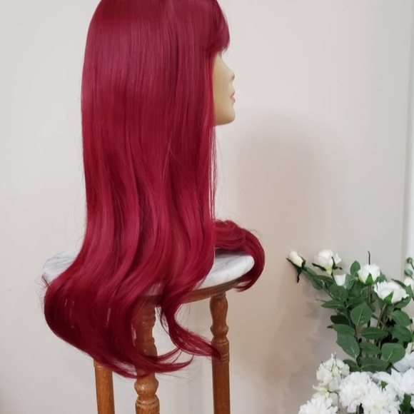 NEW Vibrant Burgundy Wine Wig - Picture 3 of 7